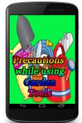 Precautions while using Garden Tools mobile app for free download