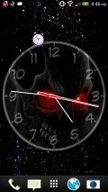 Creepy Skull Clock Live Wallpaper mobile app for free download