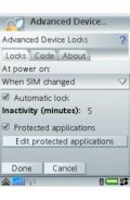 Advanced Device Locks for UIQ3 mobile app for free download