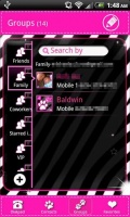 Go Contacts Pink Zebra Theme mobile app for free download