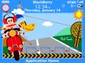 Paul Frank rides a red groove Vespa in winter mobile app for free download