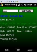 Pocket Stock Quote mobile app for free download